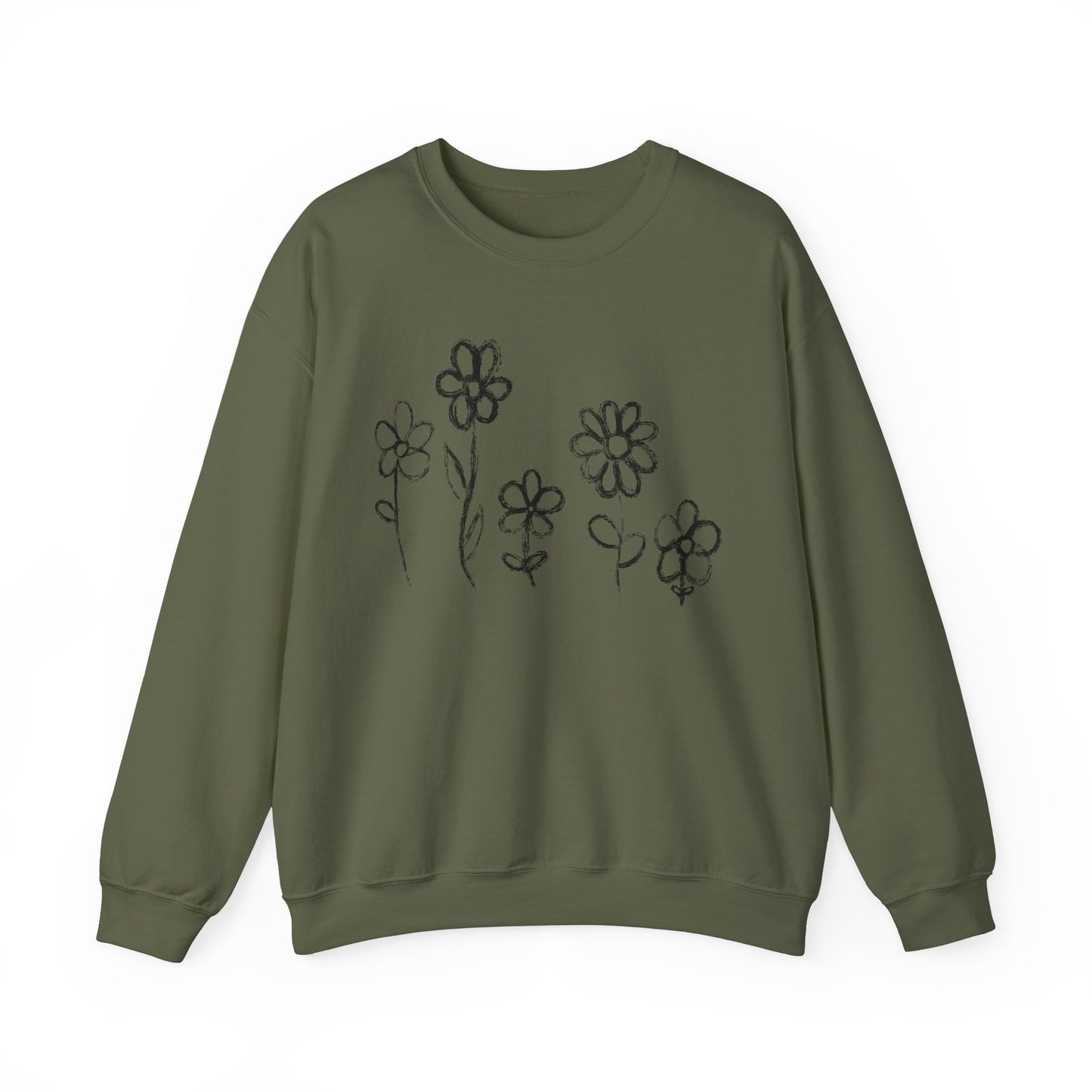 Copy of Floral Doodle Unisex Heavy Blend™ Crewneck Sweatshirt