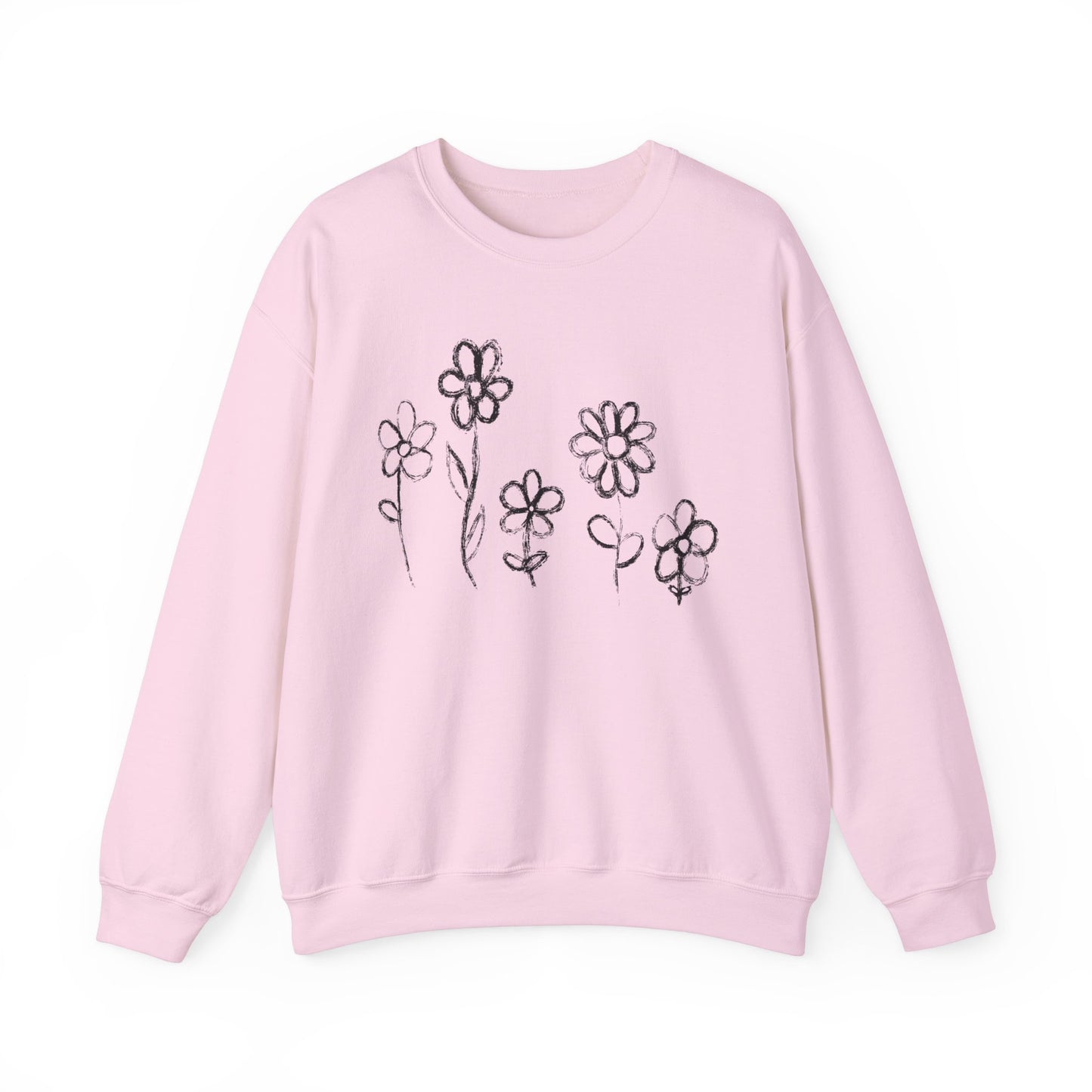 Floral Doodle Unisex Heavy Blend™ Crewneck Sweatshirt