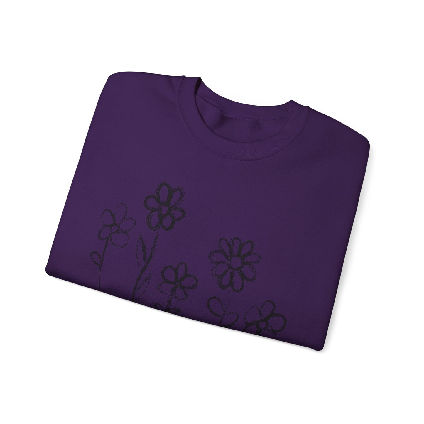 Floral Doodle Unisex Heavy Blend™ Crewneck Sweatshirt
