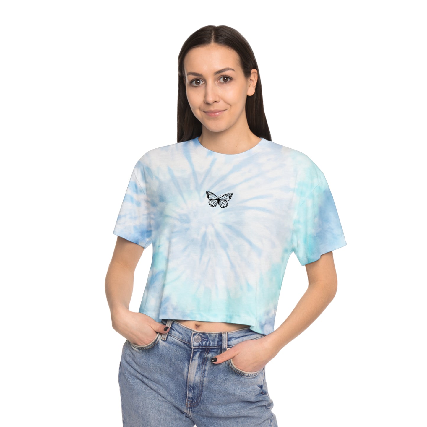 Butterfly Women's Tie-Dye Crop Tee