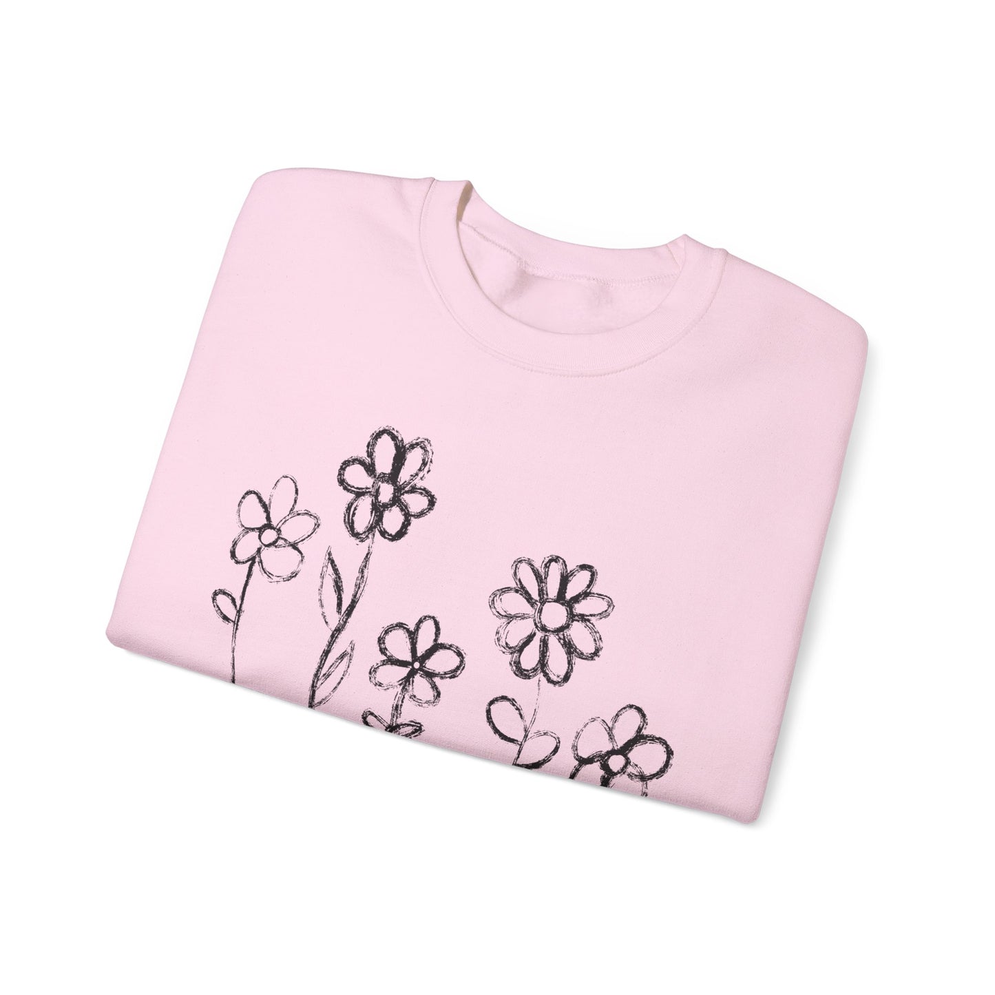 Floral Doodle Unisex Heavy Blend™ Crewneck Sweatshirt