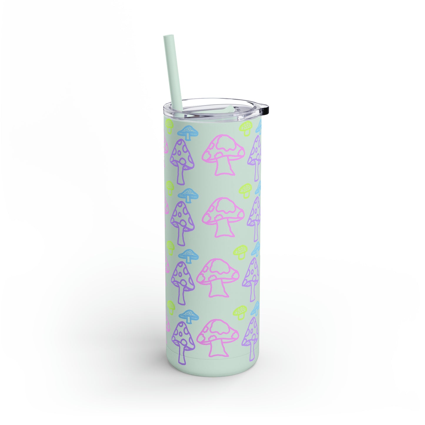 Neon Mushroom Maars Maker Skinny Matte Tumbler, 20oz