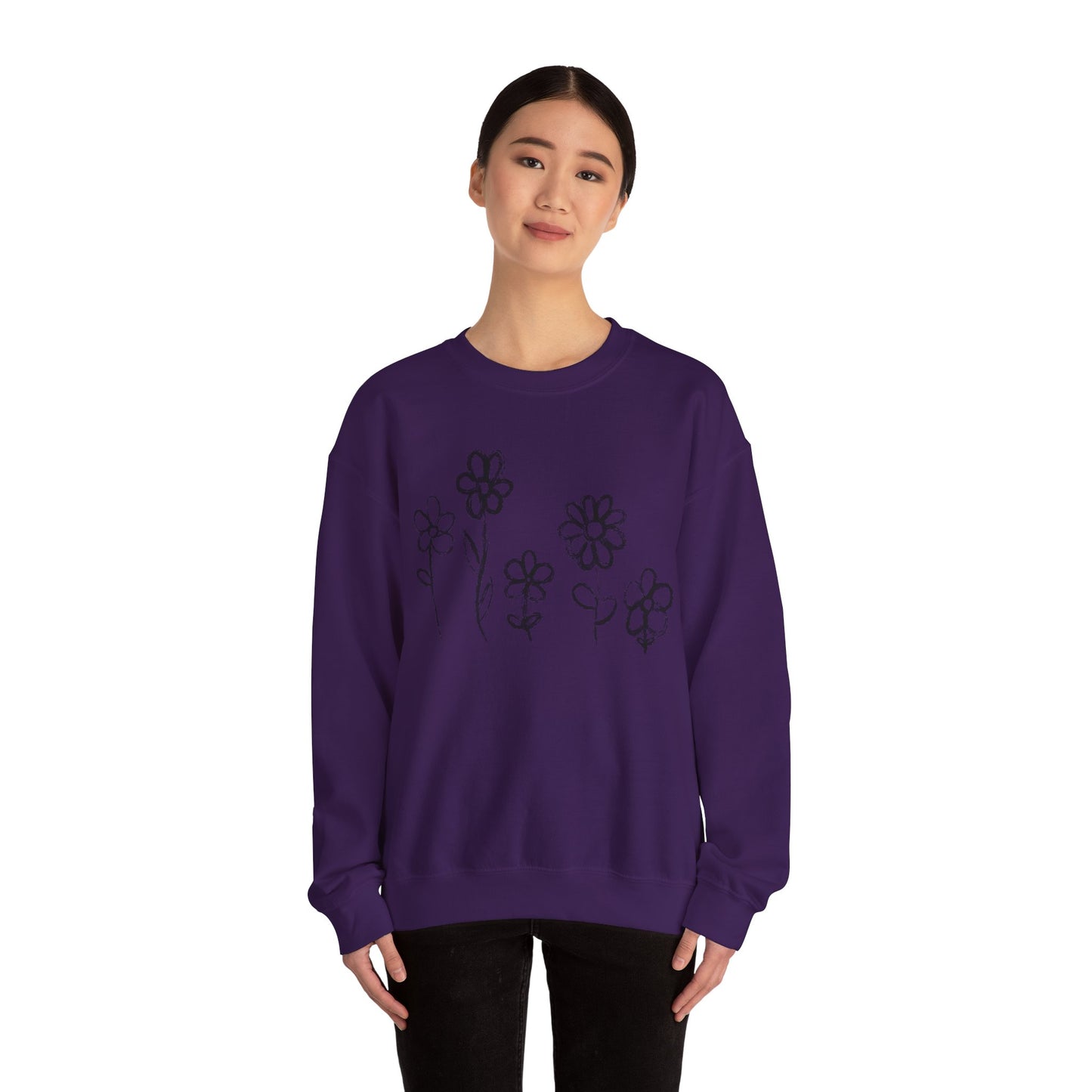 Copy of Floral Doodle Unisex Heavy Blend™ Crewneck Sweatshirt