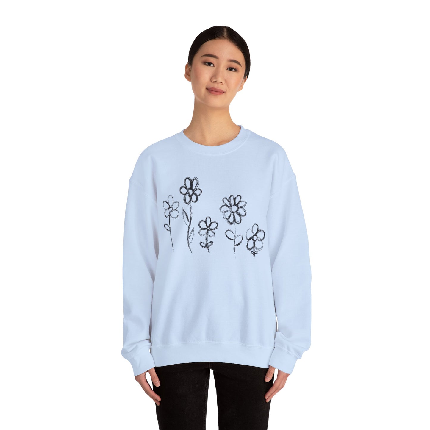 Copy of Floral Doodle Unisex Heavy Blend™ Crewneck Sweatshirt