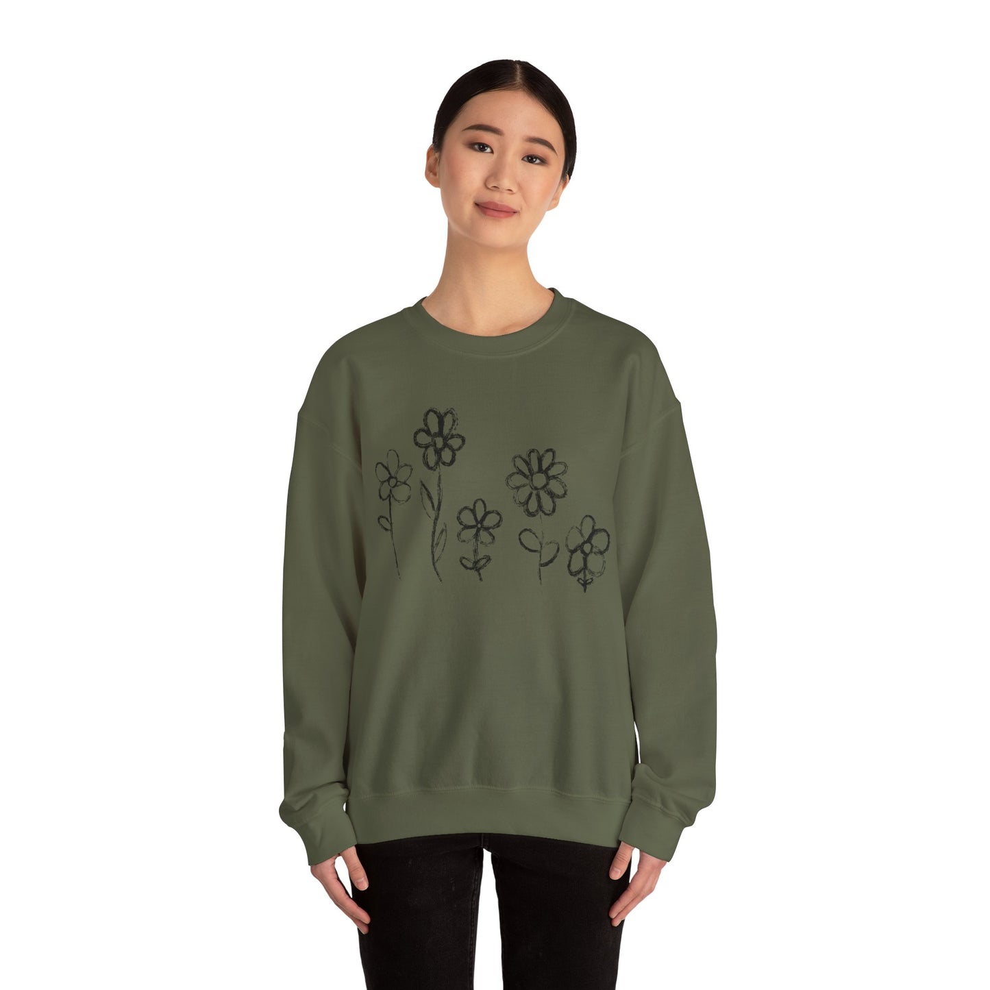 Copy of Floral Doodle Unisex Heavy Blend™ Crewneck Sweatshirt