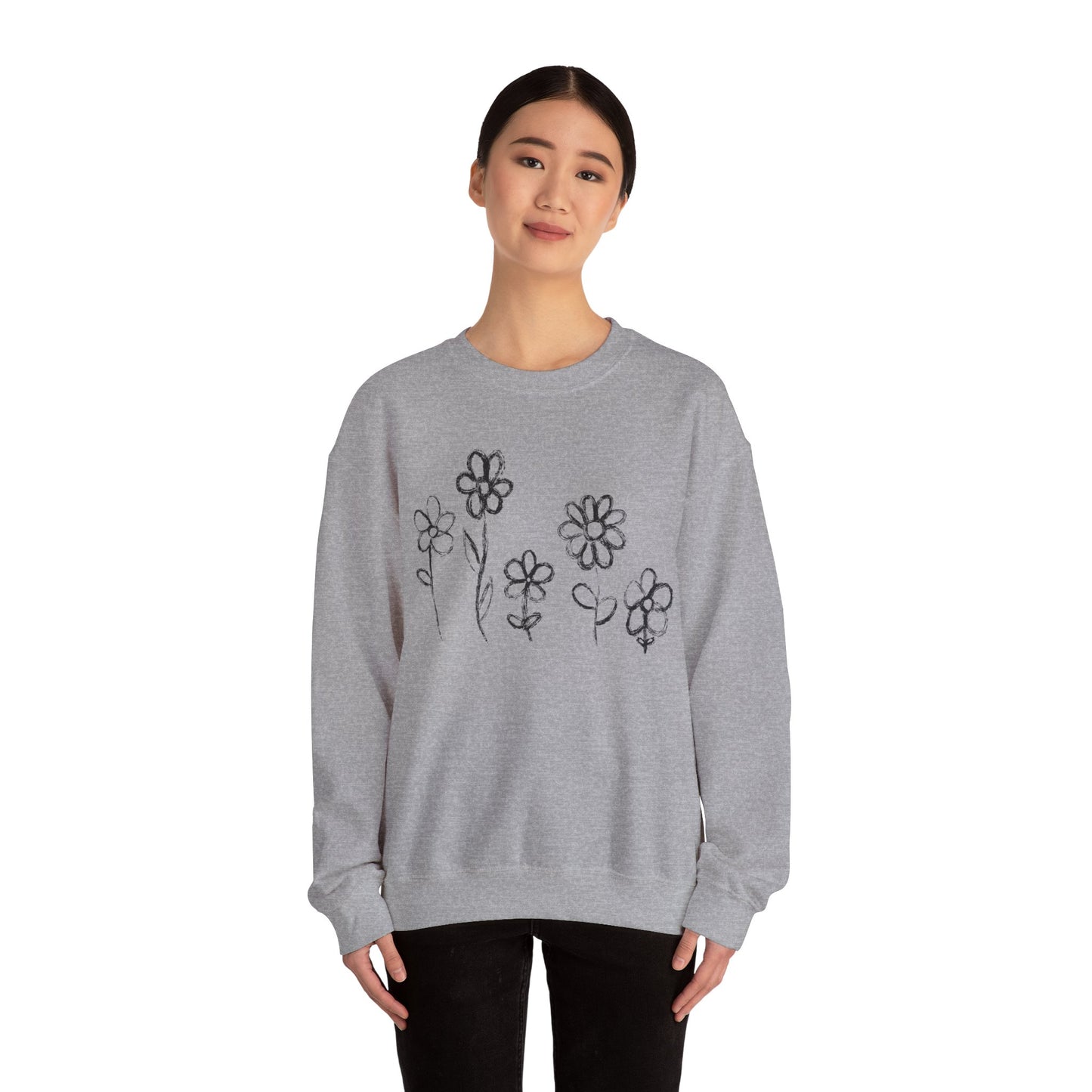 Copy of Floral Doodle Unisex Heavy Blend™ Crewneck Sweatshirt