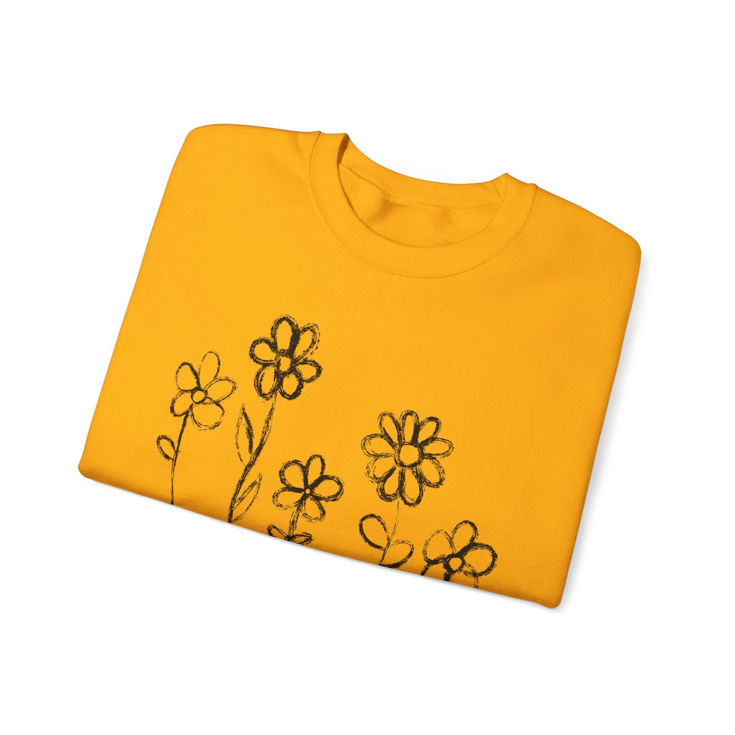 Floral Doodle Unisex Heavy Blend™ Crewneck Sweatshirt