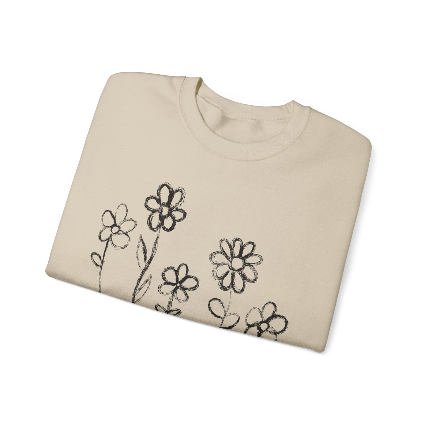 Floral Doodle Unisex Heavy Blend™ Crewneck Sweatshirt