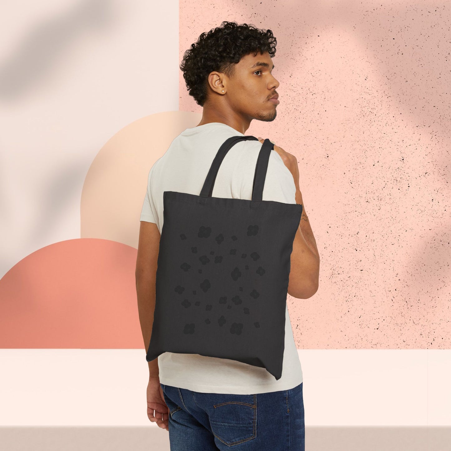Lovely Flower Cotton Canvas Tote Bag