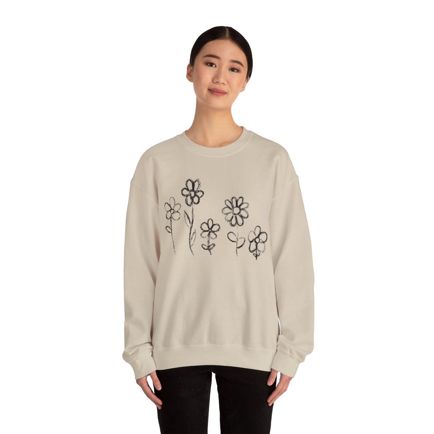 Copy of Floral Doodle Unisex Heavy Blend™ Crewneck Sweatshirt