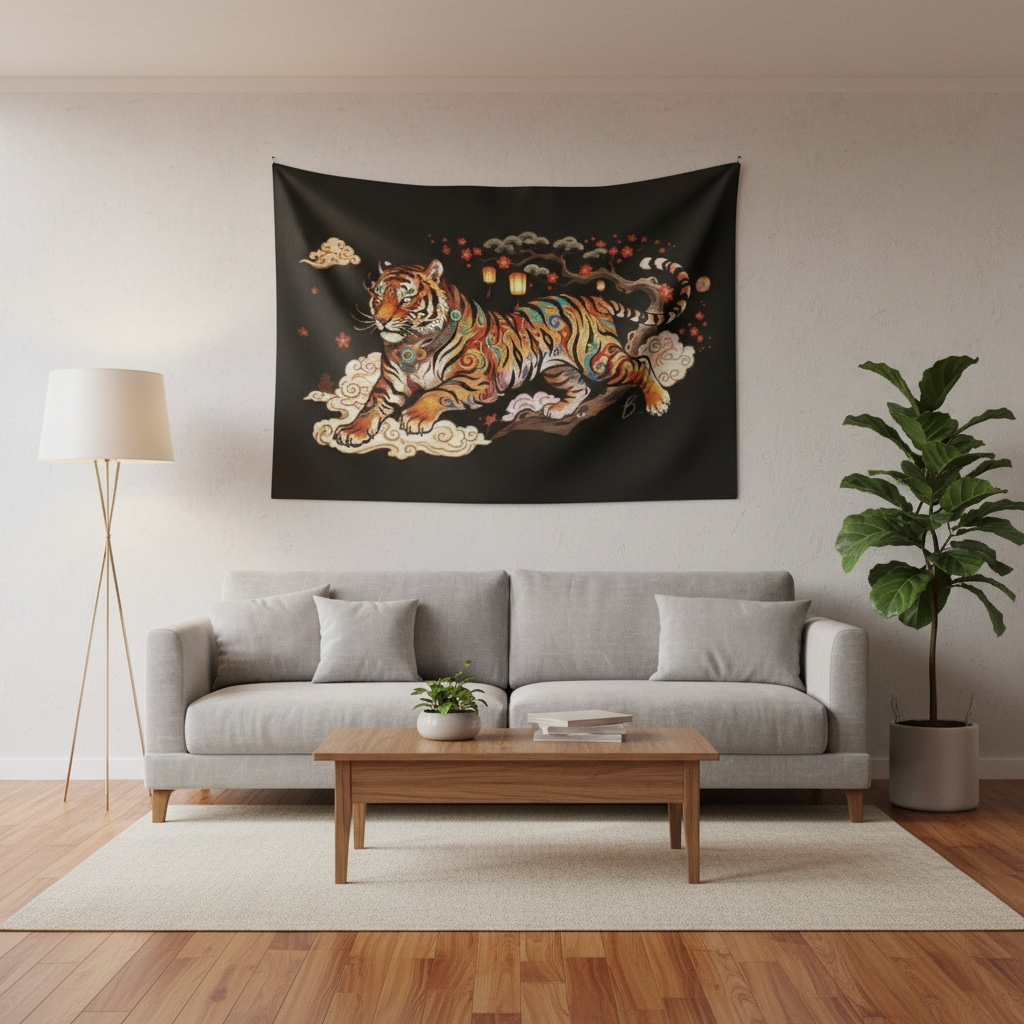 Tiger Indoor Wall Tapestry