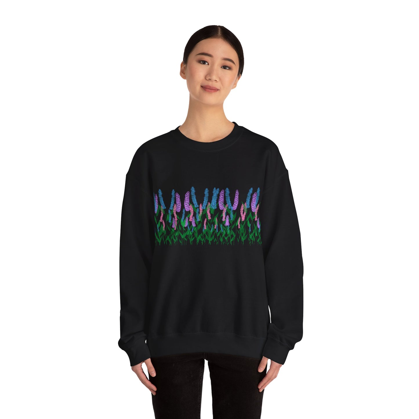 Illustrated Floral Unisex Heavy Blend™ Crewneck Sweatshirt