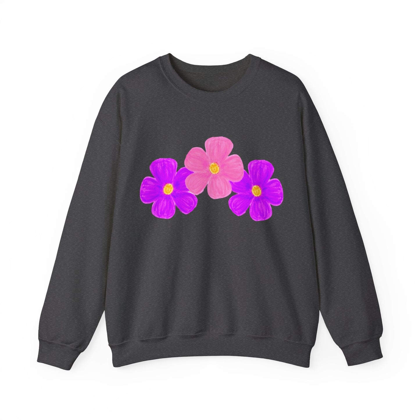 Tri-Flower Unisex Heavy Blend™ Crewneck Sweatshirt