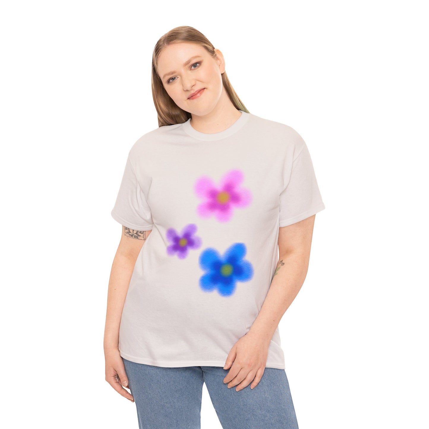 Vivid Flower Unisex Heavy Cotton Tee