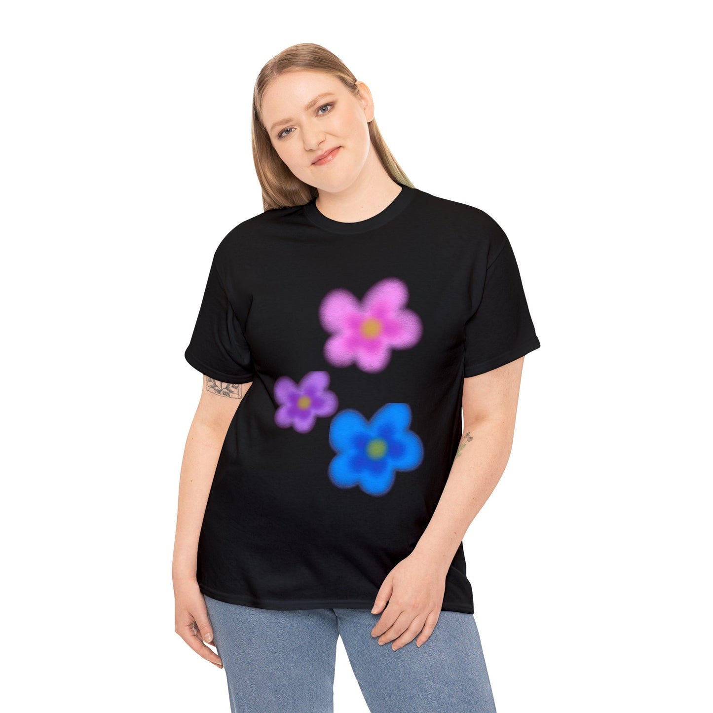 Vivid Flower Unisex Heavy Cotton Tee