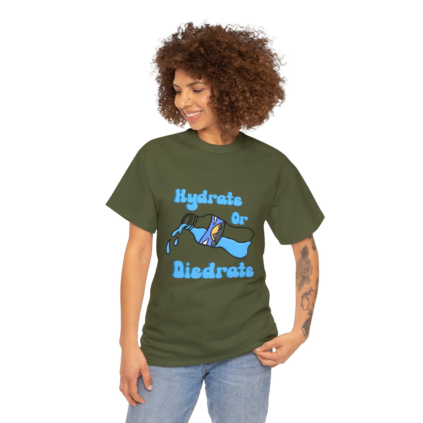 Hydrate or Diedrate Unisex Heavy Cotton Tee