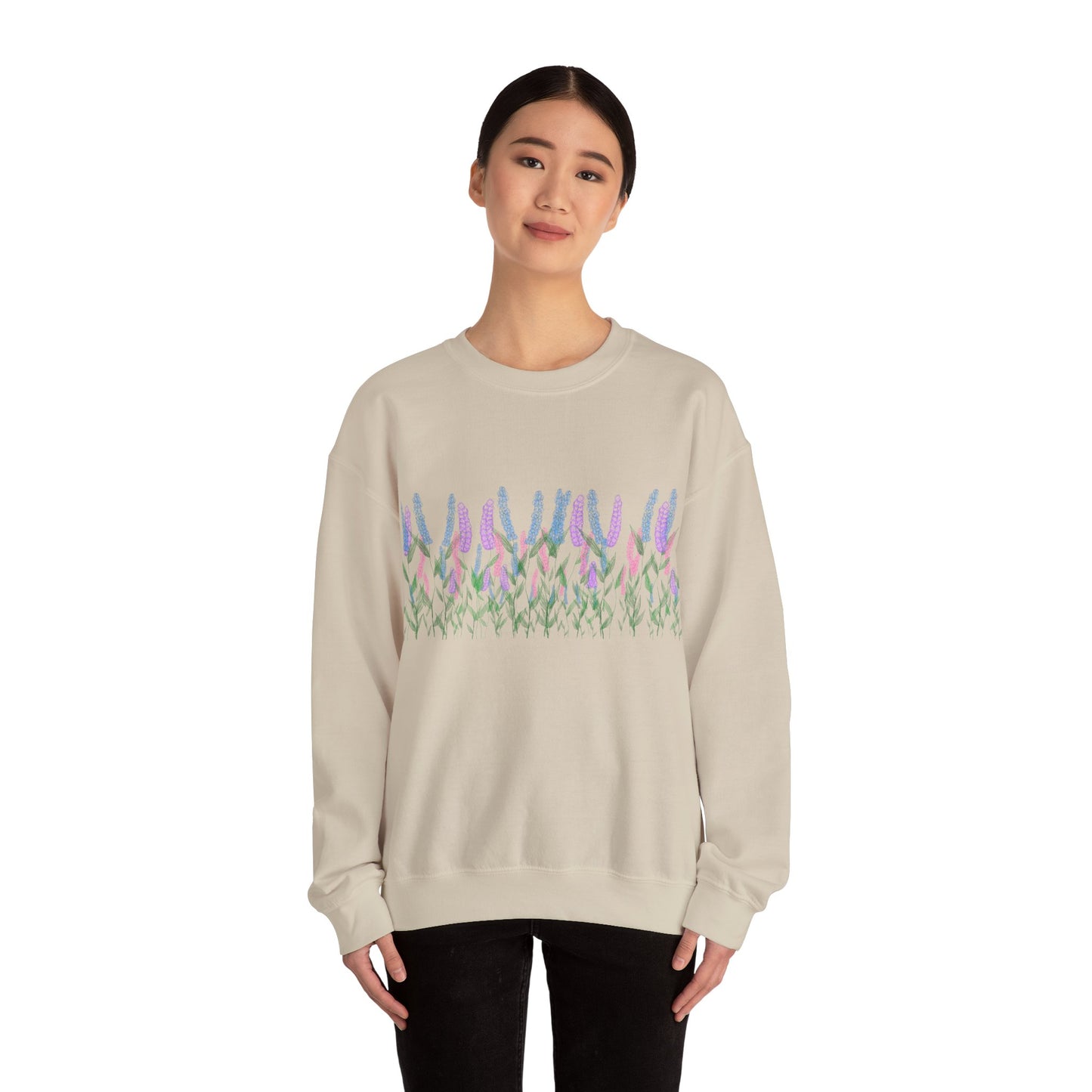 Illustrated Floral Unisex Heavy Blend™ Crewneck Sweatshirt