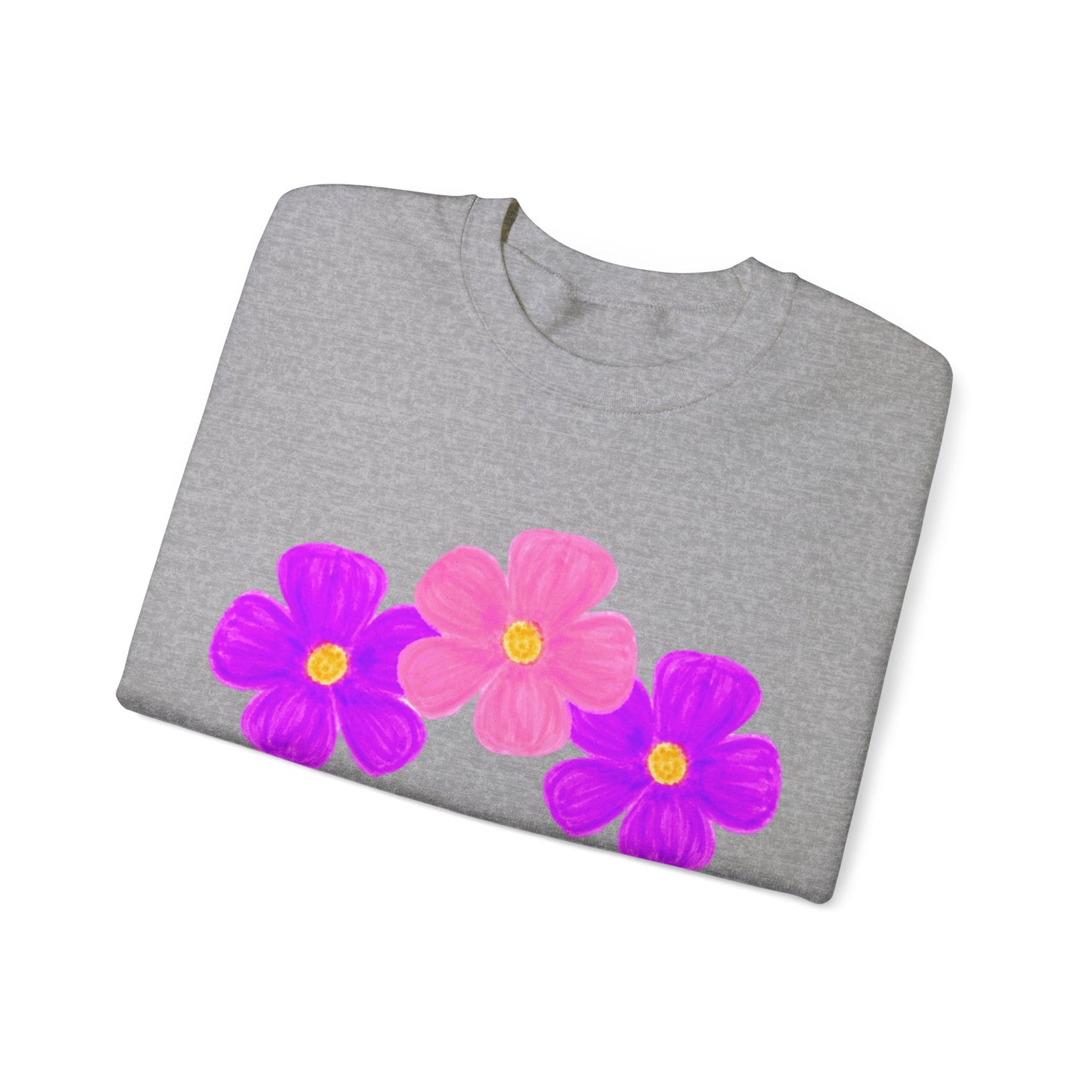 Tri-Flower Unisex Heavy Blend™ Crewneck Sweatshirt