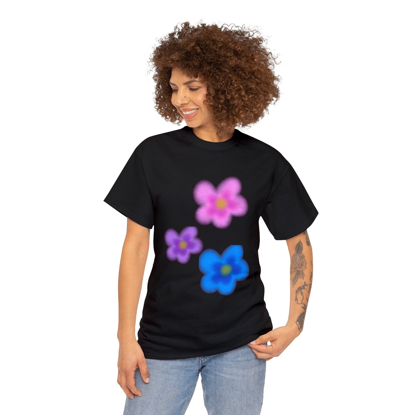 Vivid Flower Unisex Heavy Cotton Tee