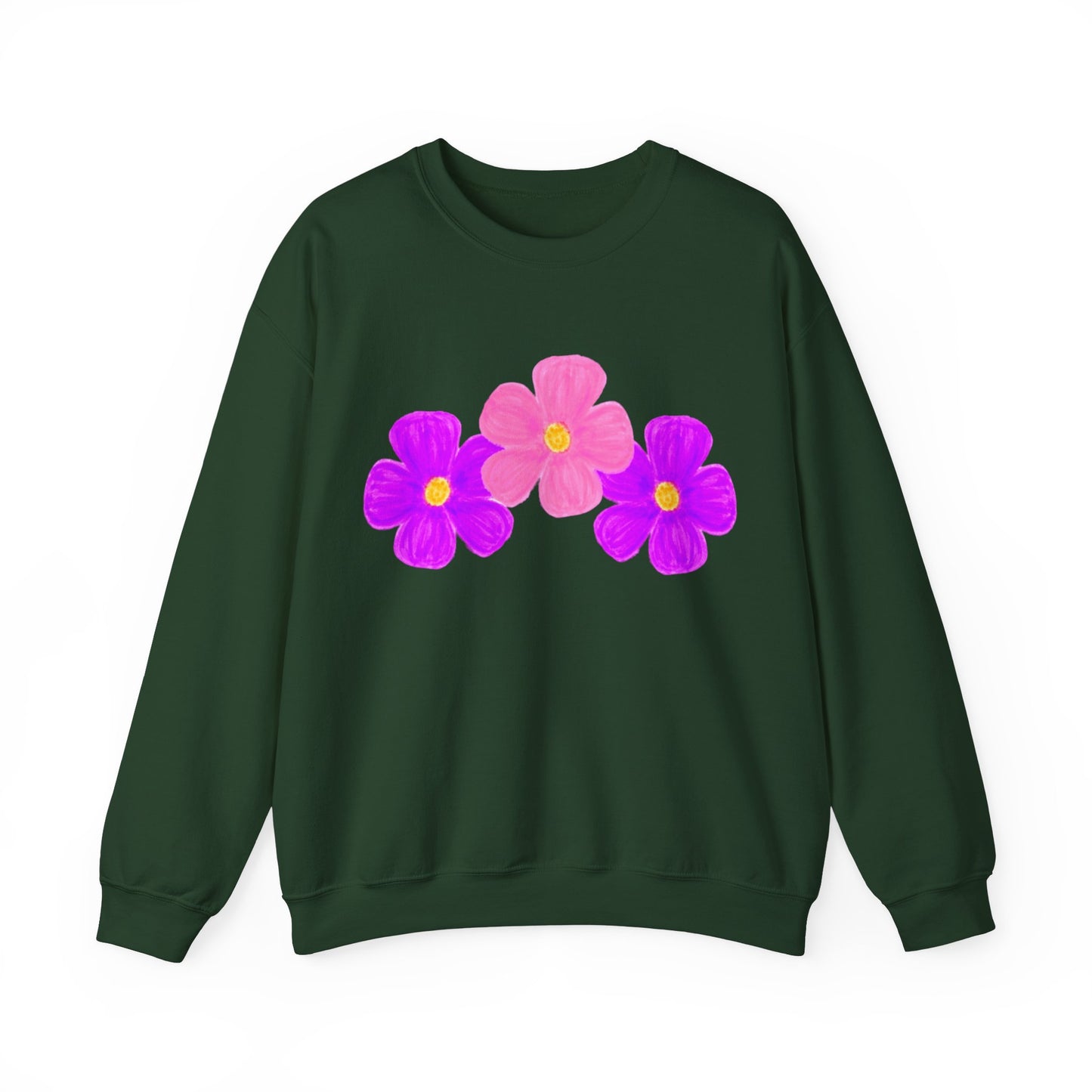 Tri-Flower Unisex Heavy Blend™ Crewneck Sweatshirt