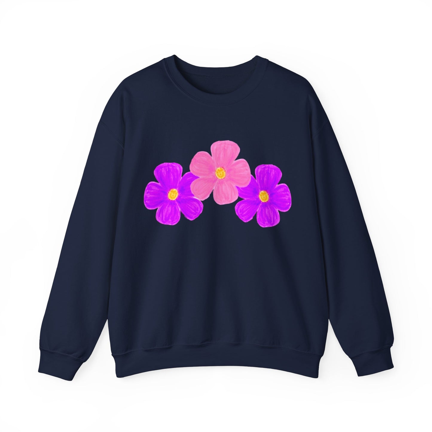 Tri-Flower Unisex Heavy Blend™ Crewneck Sweatshirt