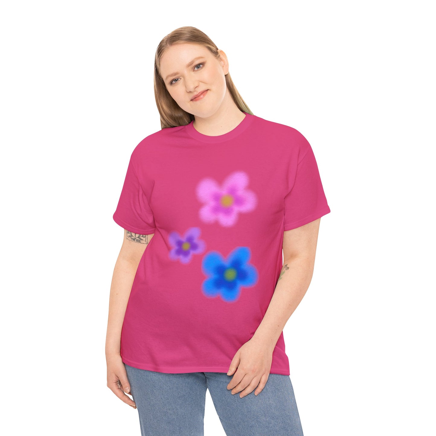 Vivid Flower Unisex Heavy Cotton Tee