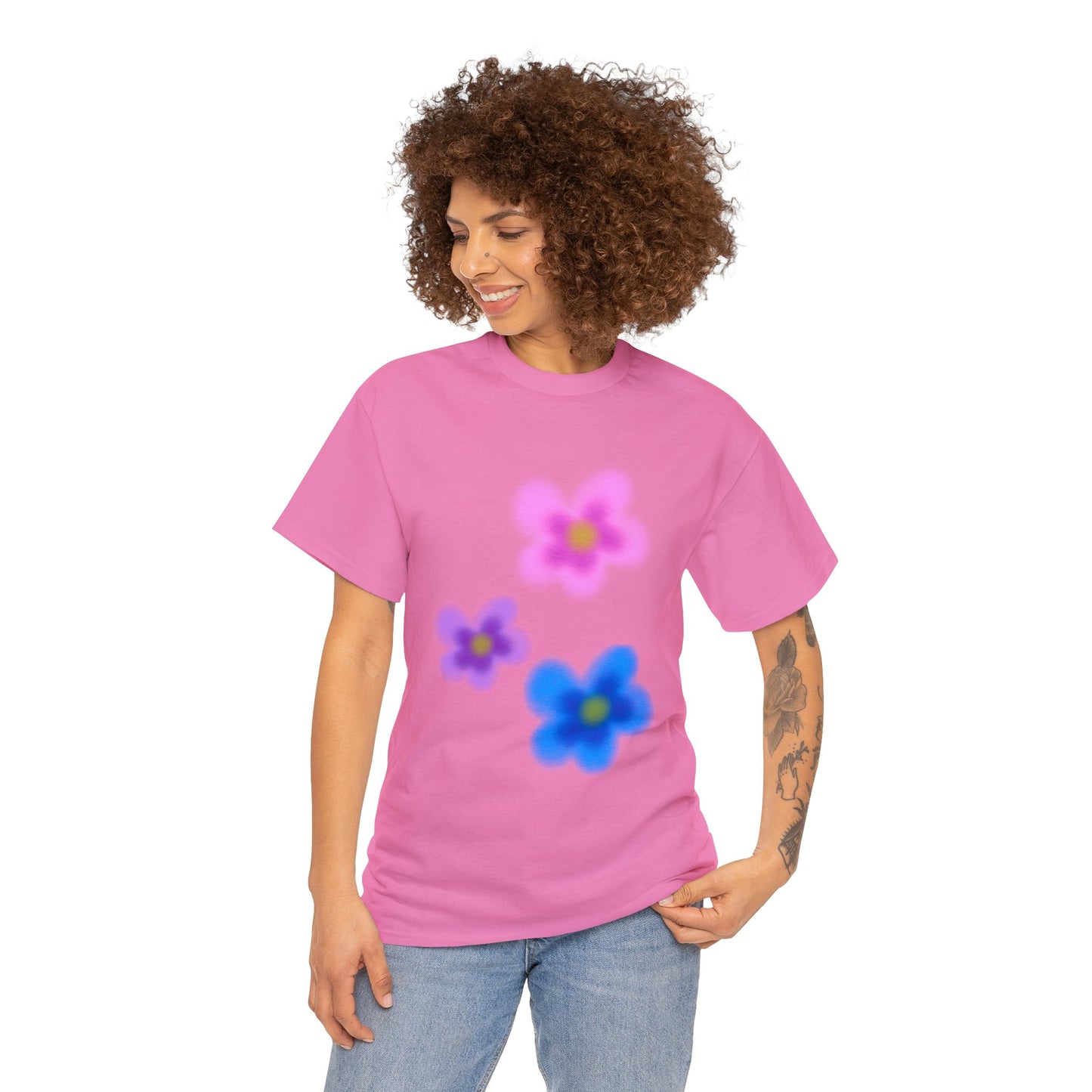 Vivid Flower Unisex Heavy Cotton Tee