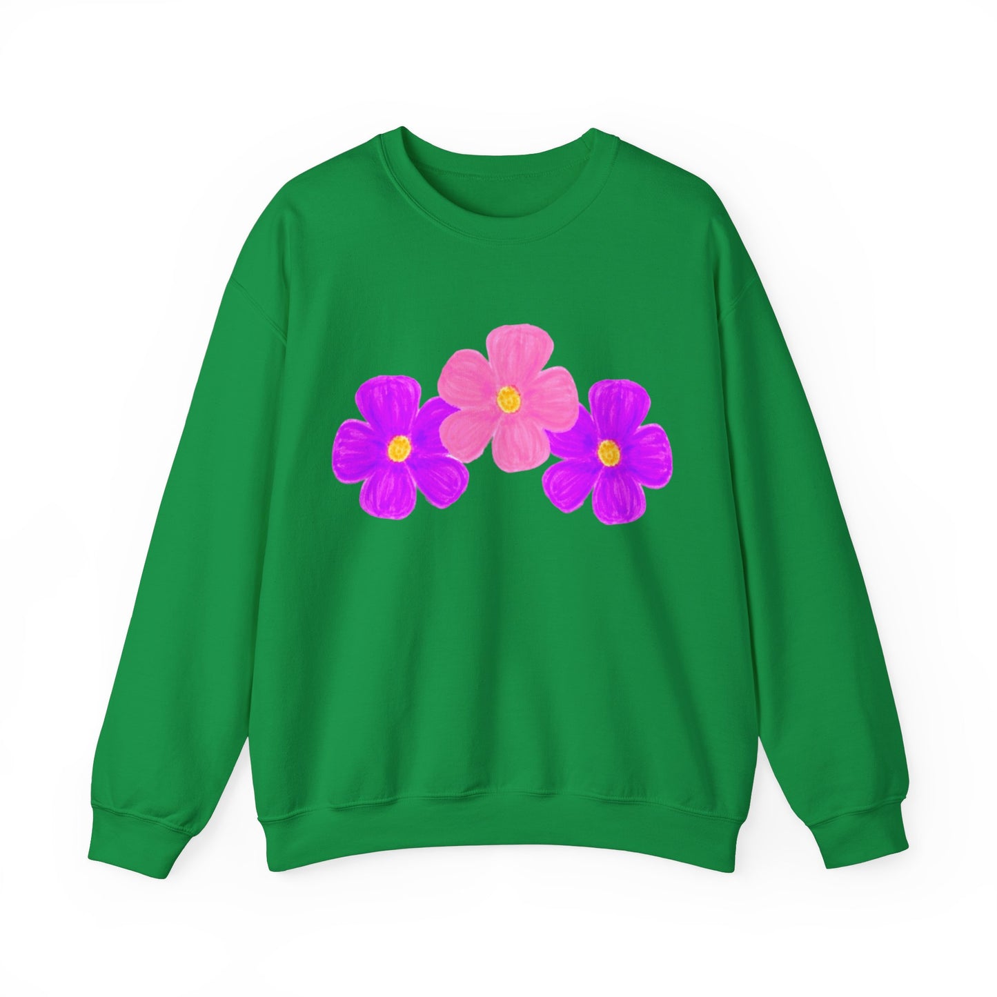 Tri-Flower Unisex Heavy Blend™ Crewneck Sweatshirt