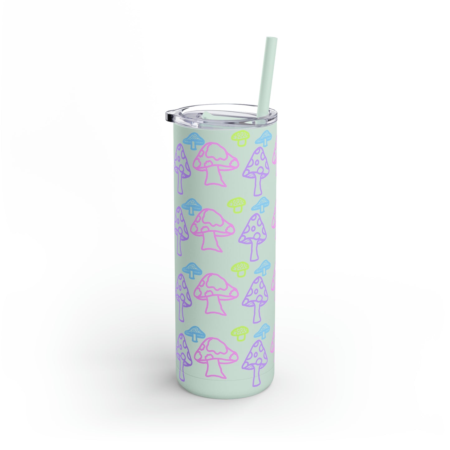 Neon Mushroom Maars Maker Skinny Matte Tumbler, 20oz