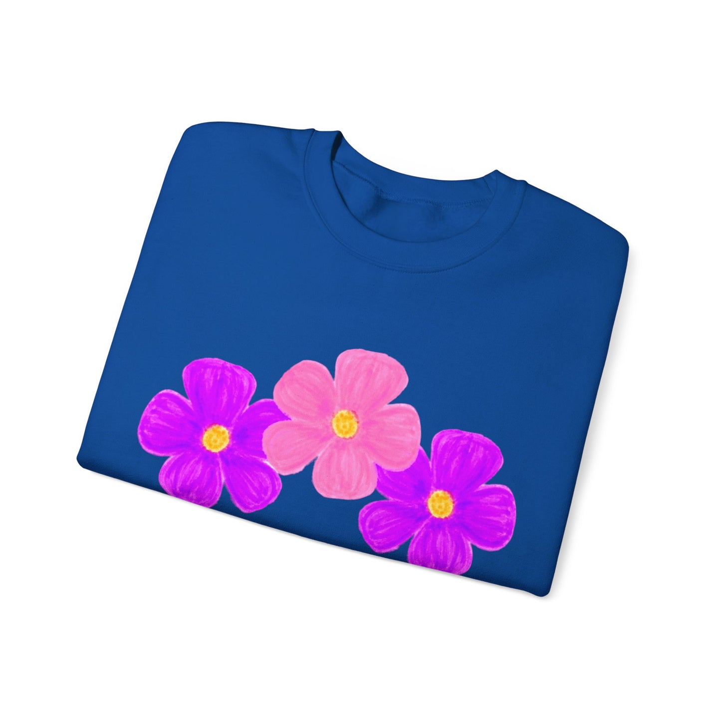 Tri-Flower Unisex Heavy Blend™ Crewneck Sweatshirt