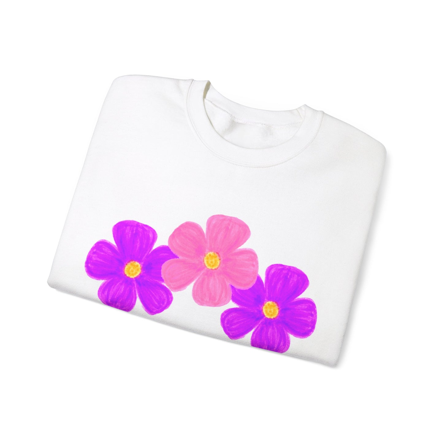 Tri-Flower Unisex Heavy Blend™ Crewneck Sweatshirt