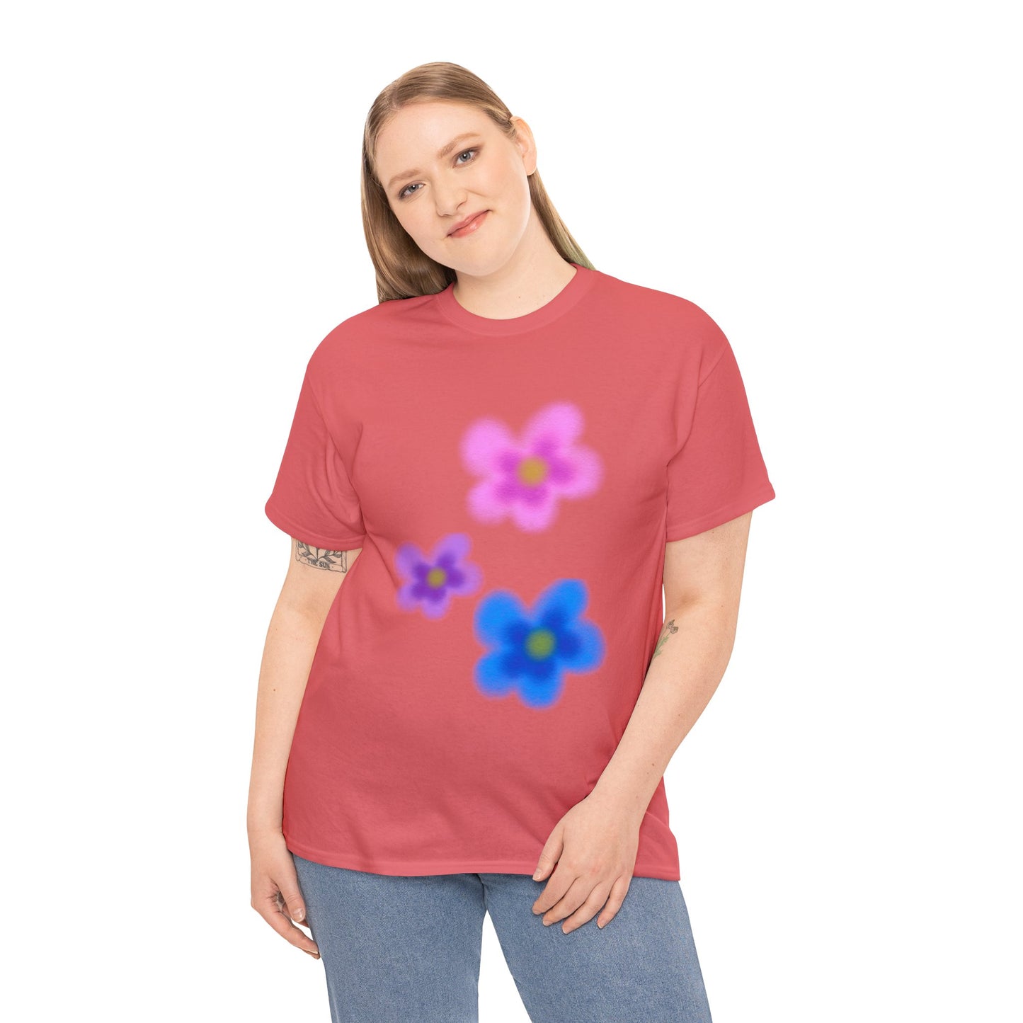 Vivid Flower Unisex Heavy Cotton Tee