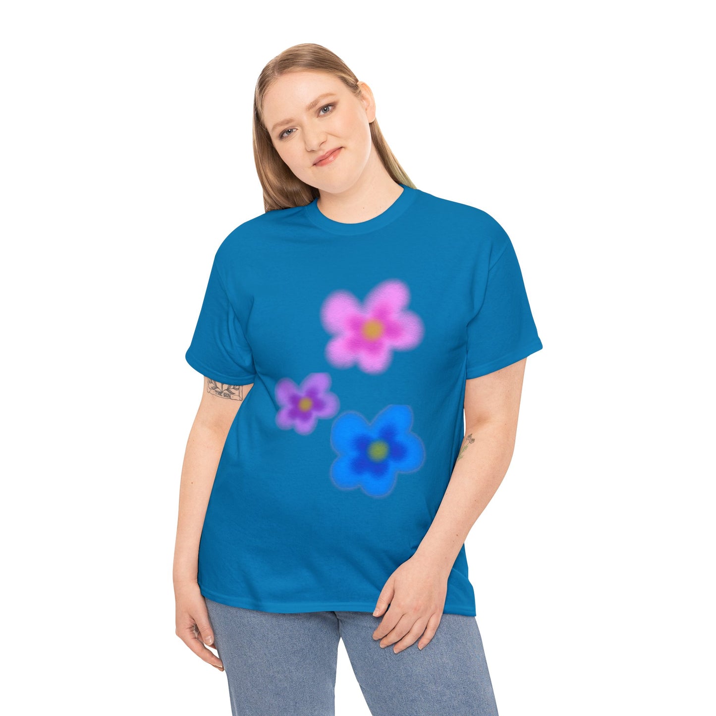 Vivid Flower Unisex Heavy Cotton Tee