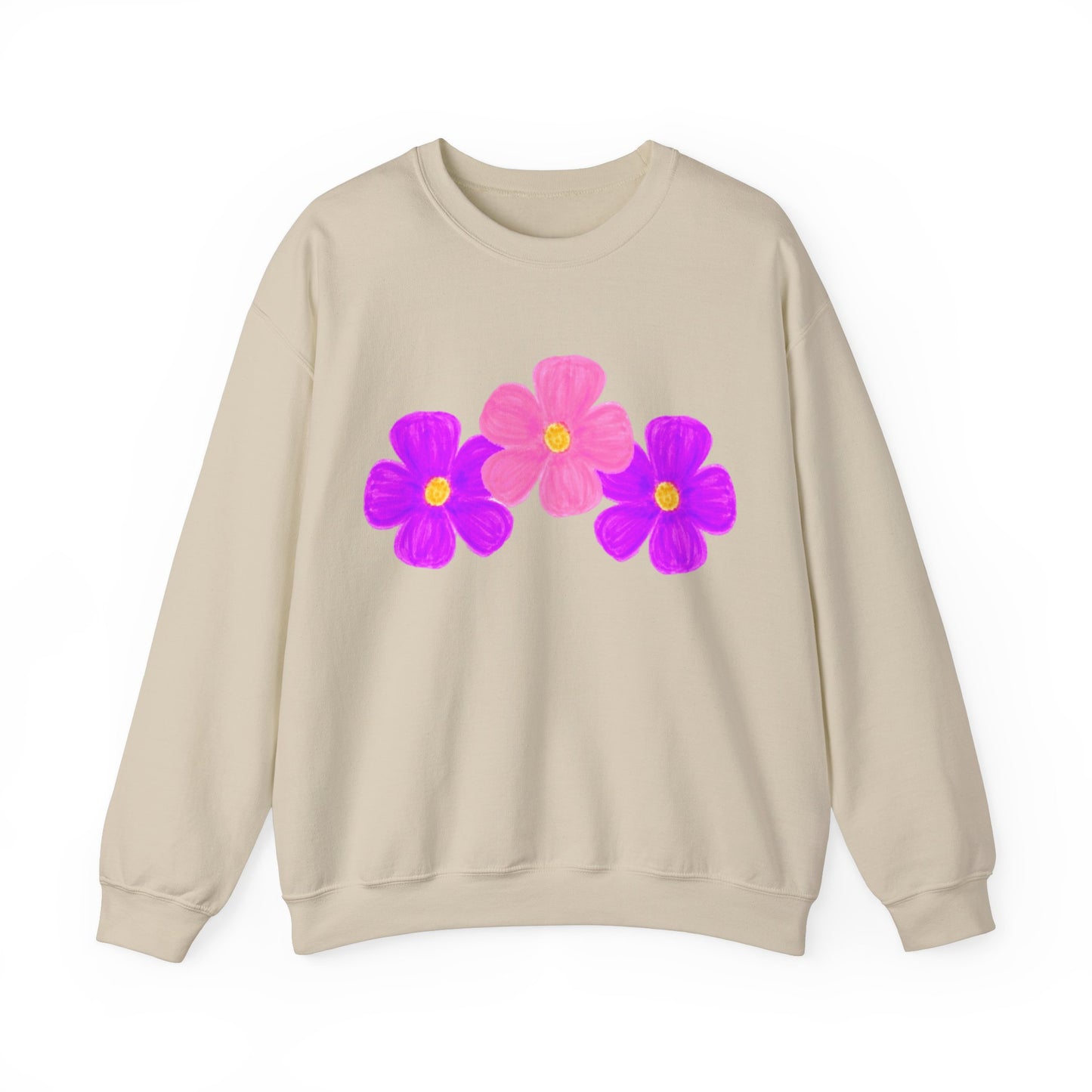 Tri-Flower Unisex Heavy Blend™ Crewneck Sweatshirt