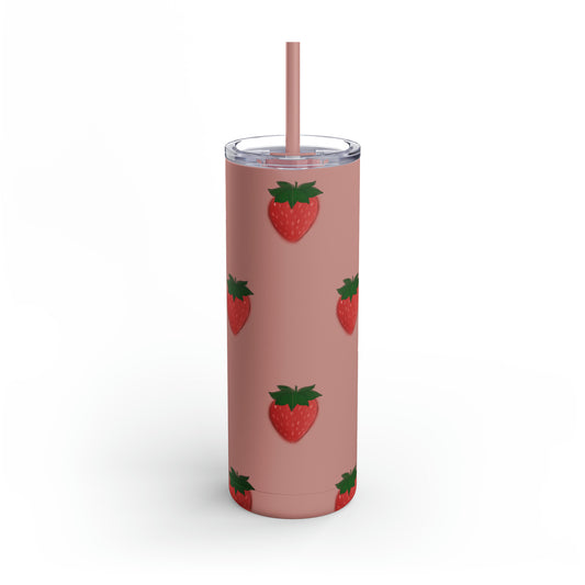 Strawberry Delight Maars Maker Skinny Matte Tumbler, 20oz