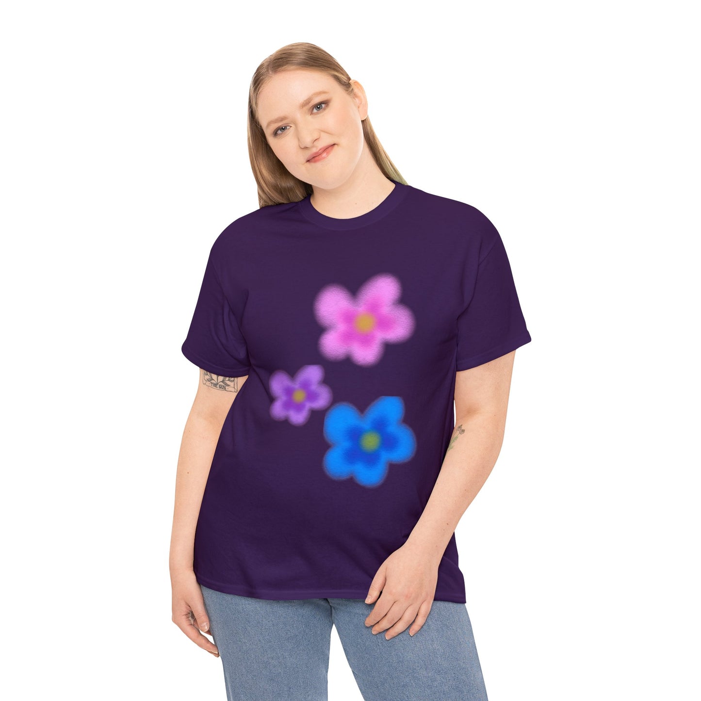 Vivid Flower Unisex Heavy Cotton Tee