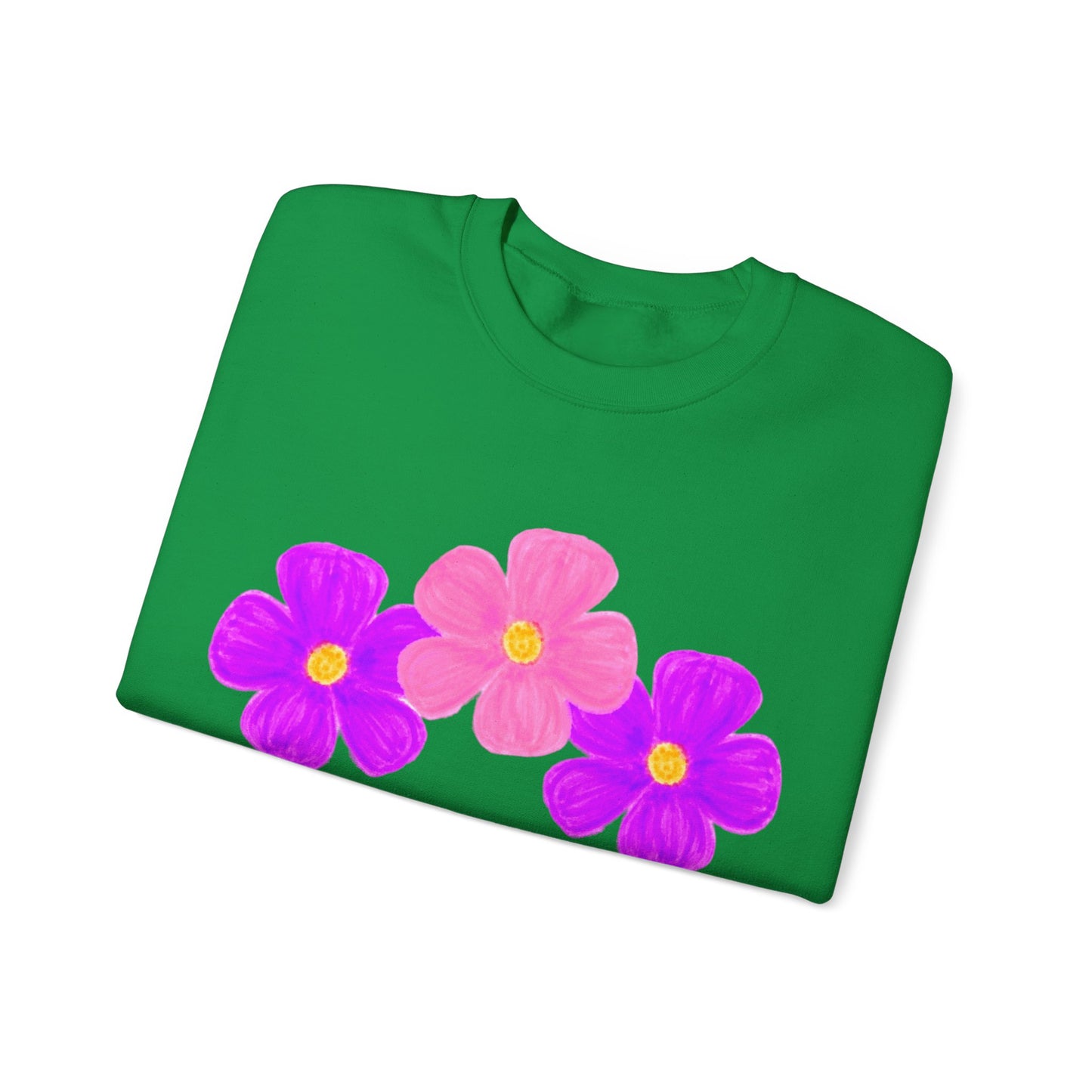 Tri-Flower Unisex Heavy Blend™ Crewneck Sweatshirt