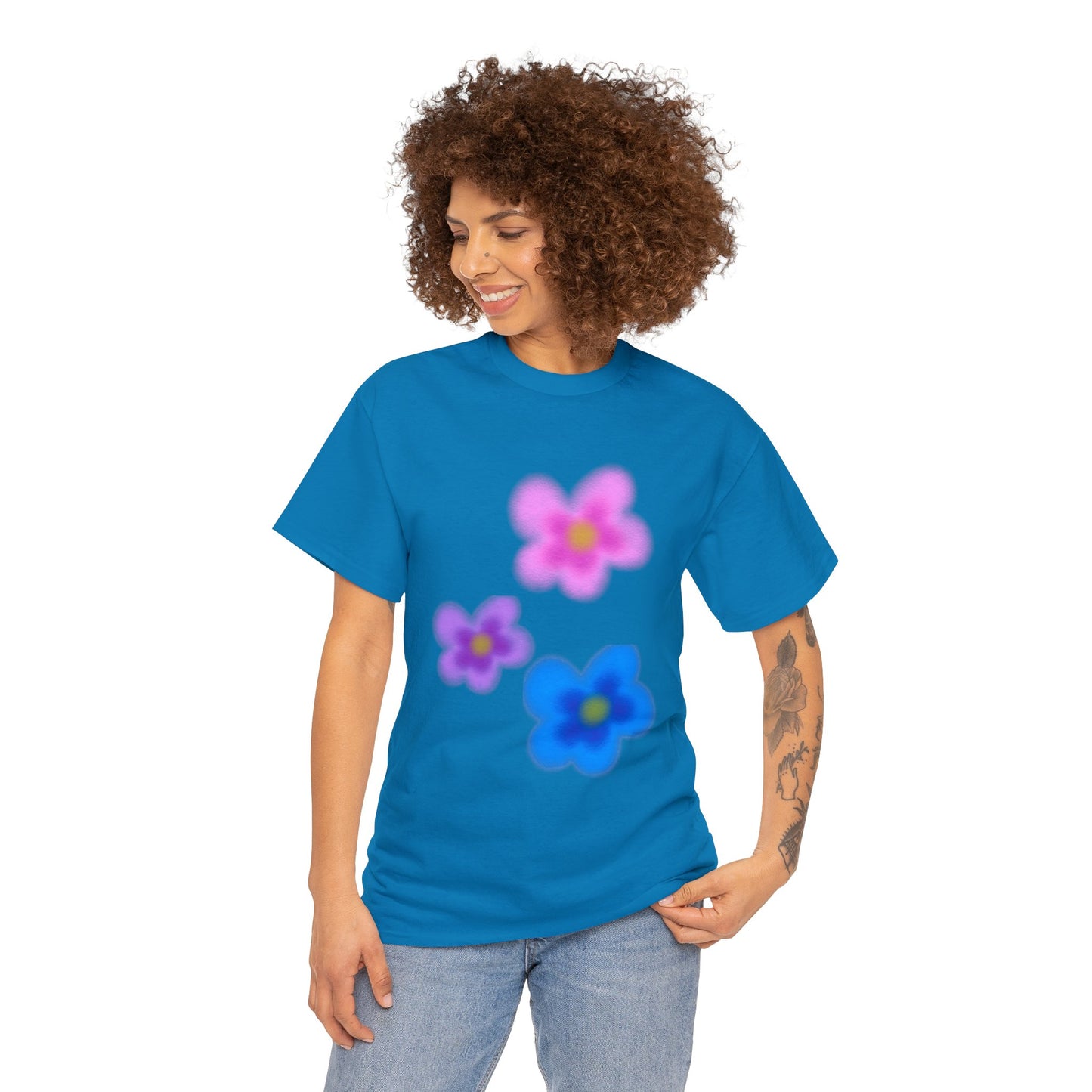 Vivid Flower Unisex Heavy Cotton Tee