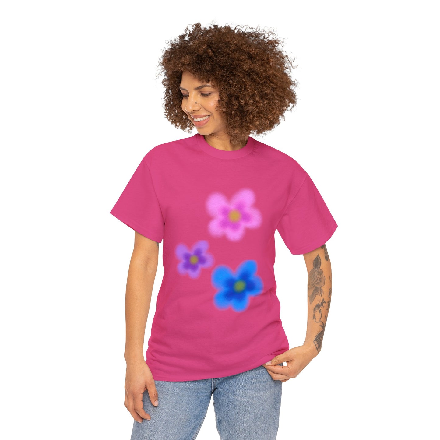 Vivid Flower Unisex Heavy Cotton Tee