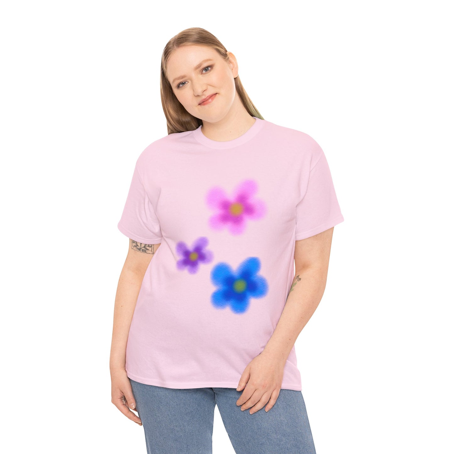 Vivid Flower Unisex Heavy Cotton Tee