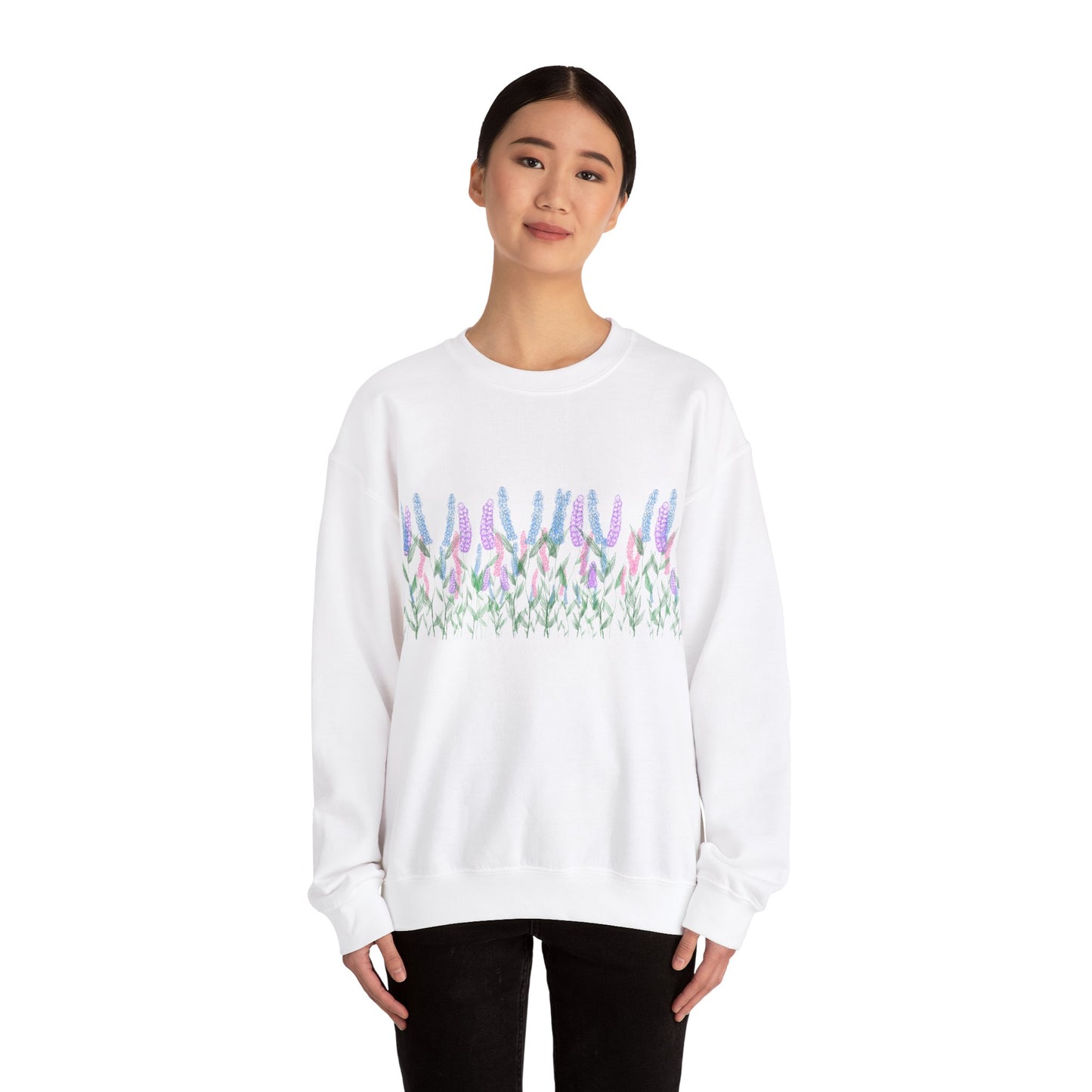 Illustrated Floral Unisex Heavy Blend™ Crewneck Sweatshirt