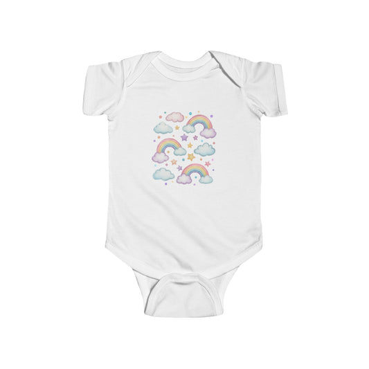 Rainbow Cloud Baby Bodysuit, Cute Infant Onesie, Baby Gift, Toddler Outfit, Gender-Neutral Babywear, Nursery Clothes
