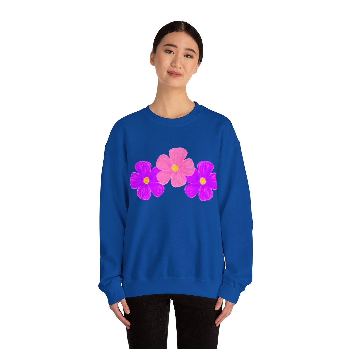 Tri-Flower Unisex Heavy Blend™ Crewneck Sweatshirt