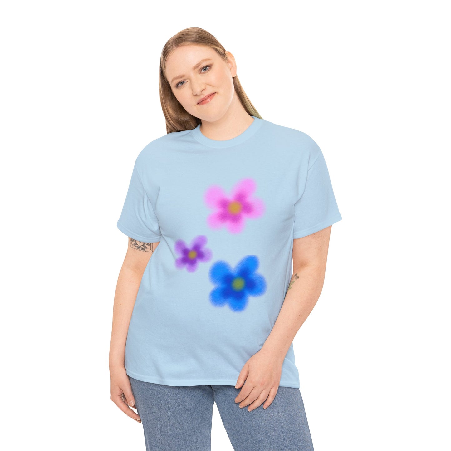 Vivid Flower Unisex Heavy Cotton Tee