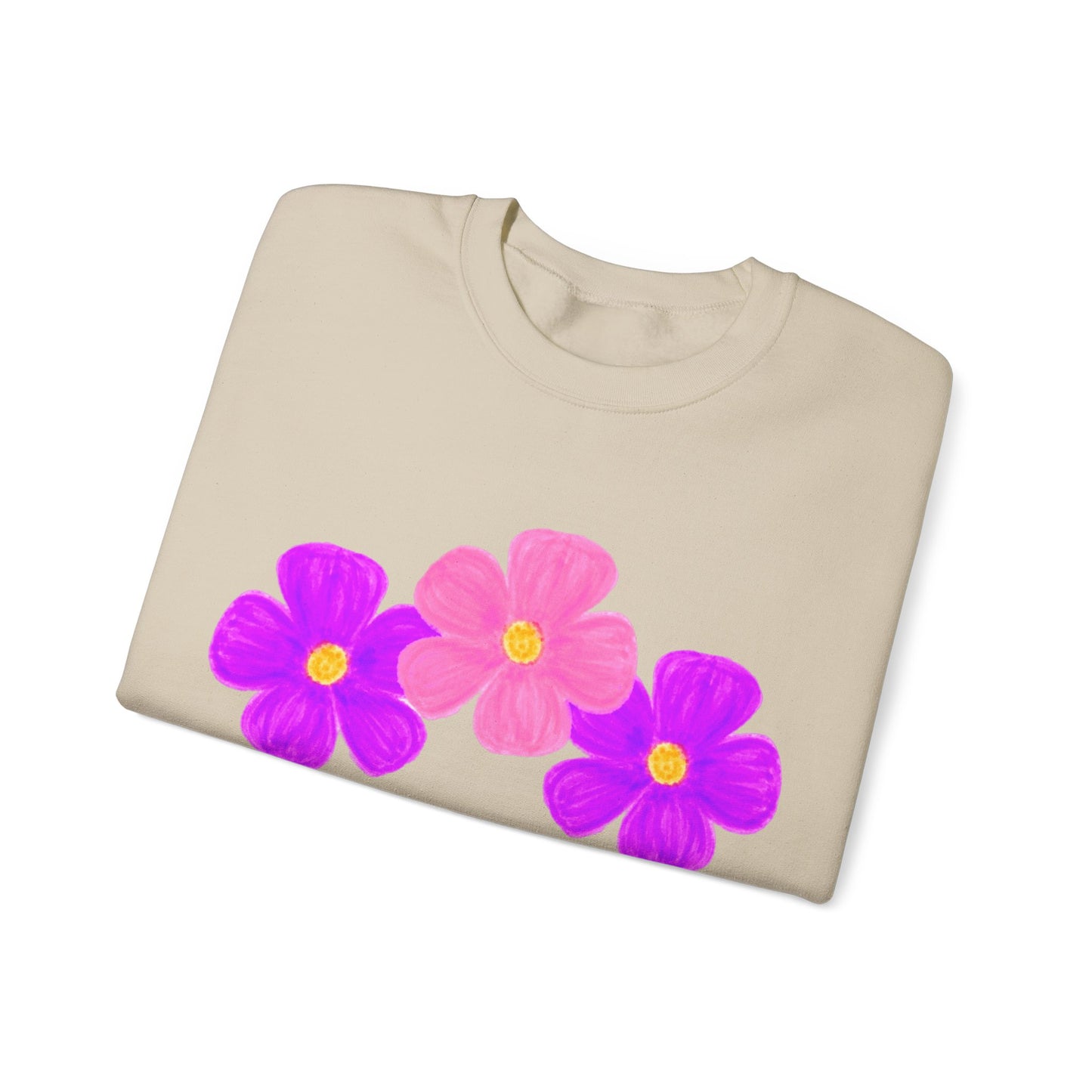 Tri-Flower Unisex Heavy Blend™ Crewneck Sweatshirt