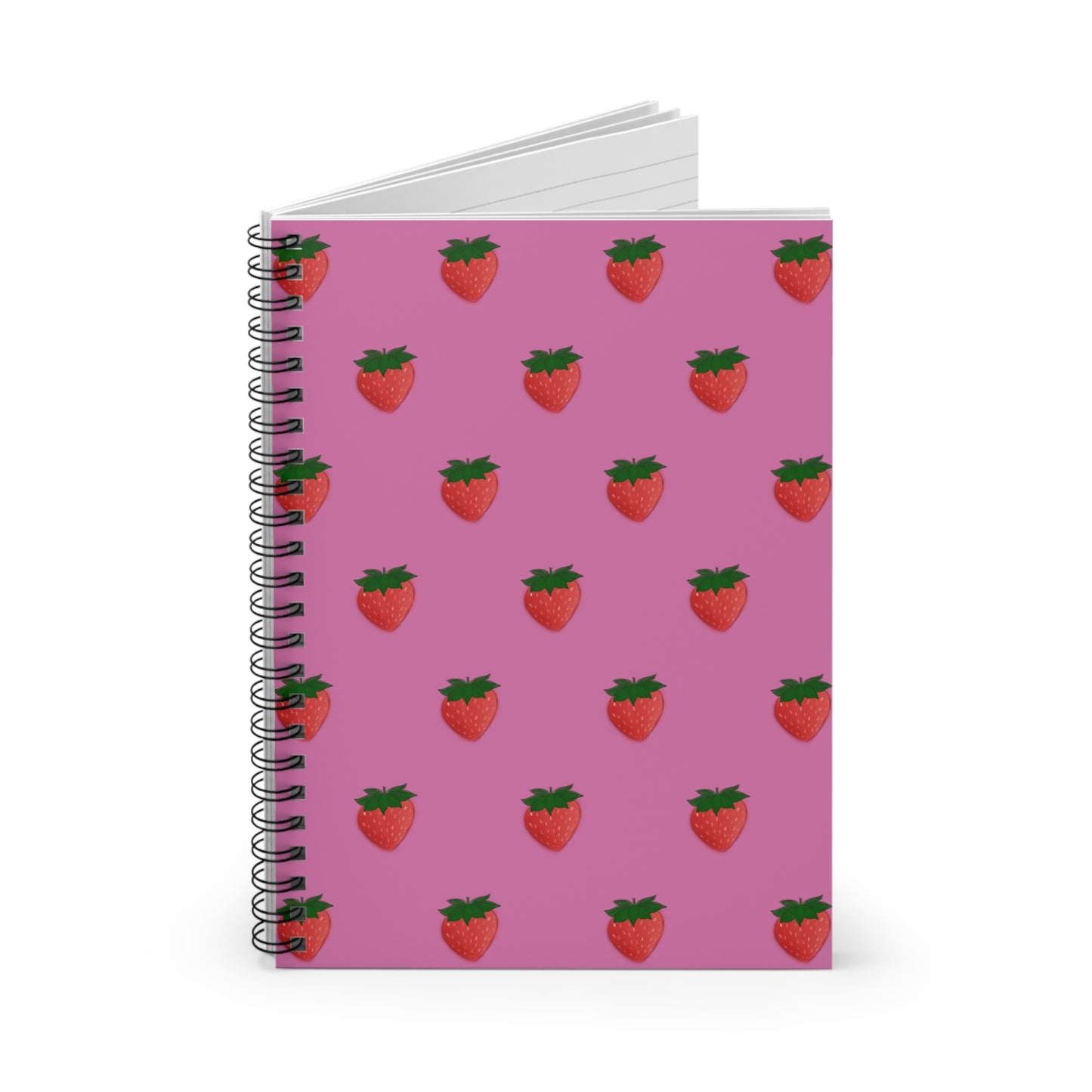 Strawberry Delight Spiral Notebook - Ruled Line