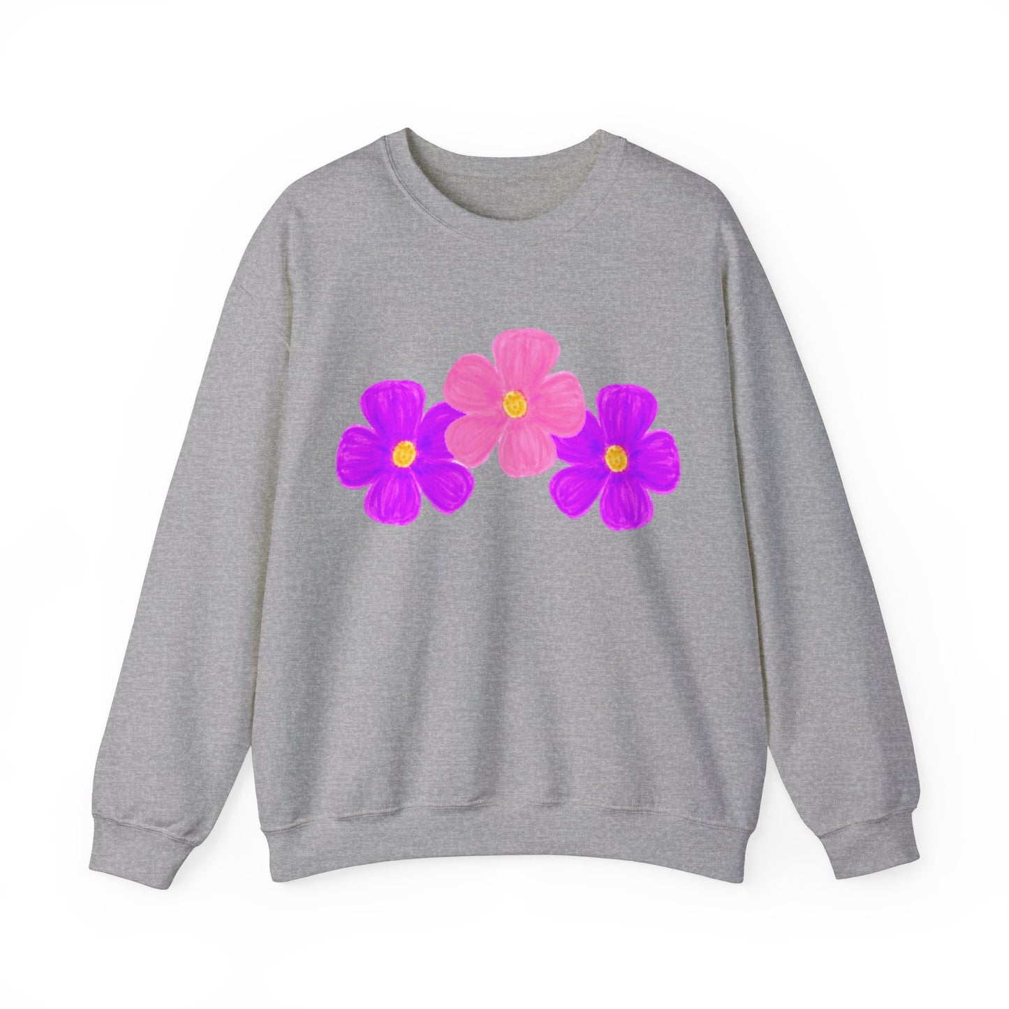 Tri-Flower Unisex Heavy Blend™ Crewneck Sweatshirt