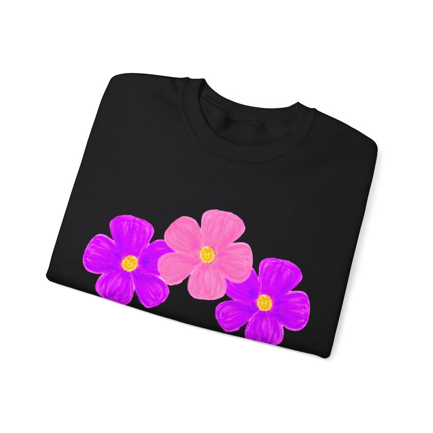 Tri-Flower Unisex Heavy Blend™ Crewneck Sweatshirt