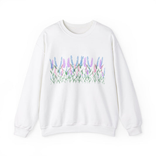 Illustrated Floral Unisex Heavy Blend™ Crewneck Sweatshirt