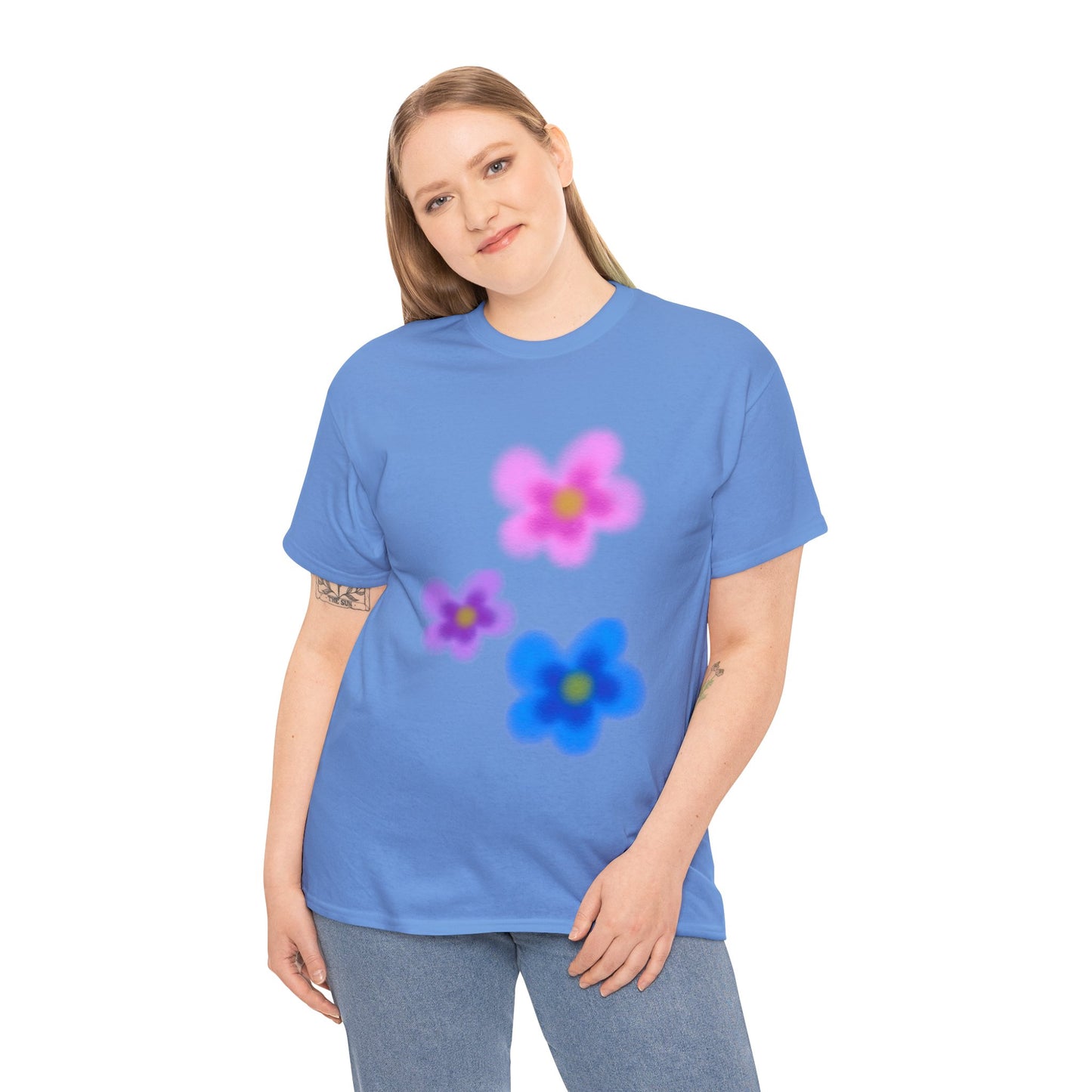 Vivid Flower Unisex Heavy Cotton Tee